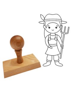 Ausmalstempel Bäuerin 45 x 75 mm  