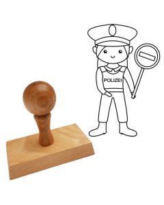 Ausmalstempel Polizistin 50 x 75 mm  