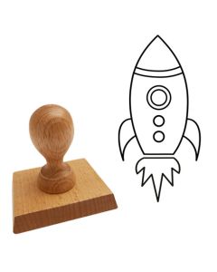 Ausmalstempel Rakete 65 x 85 mm  