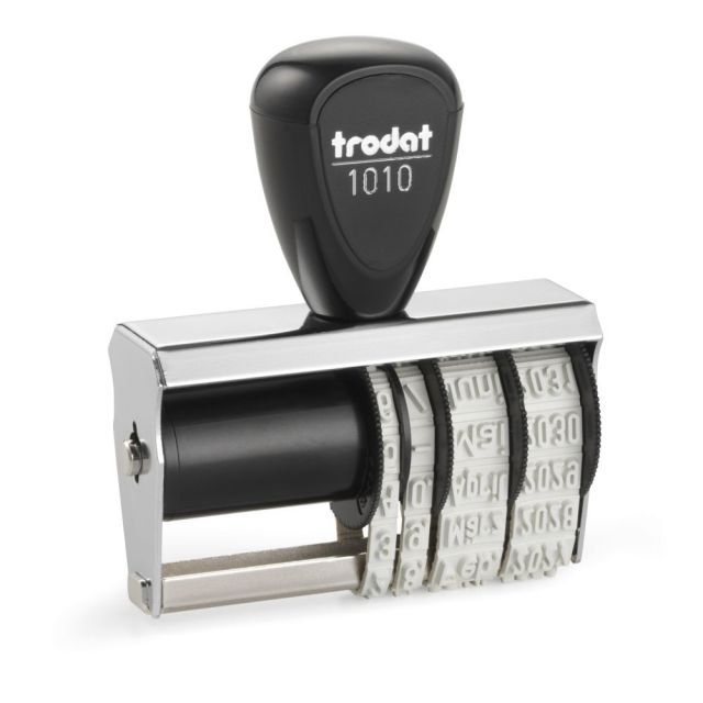 Trodat Stegstempel 1010/56 Text mit Datum 4 mm Schrifthöhe  