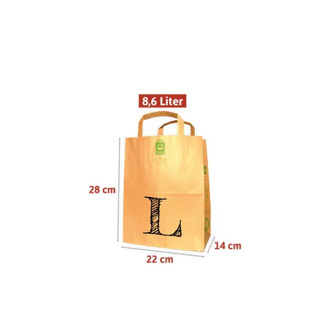 100 Faltenbeutel Mit Herz-Motiv – 17+9x35 Cm, Kraftpapier 40 G/m², Rot-weiß